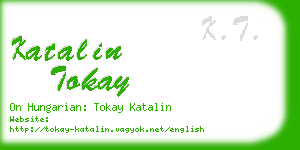katalin tokay business card